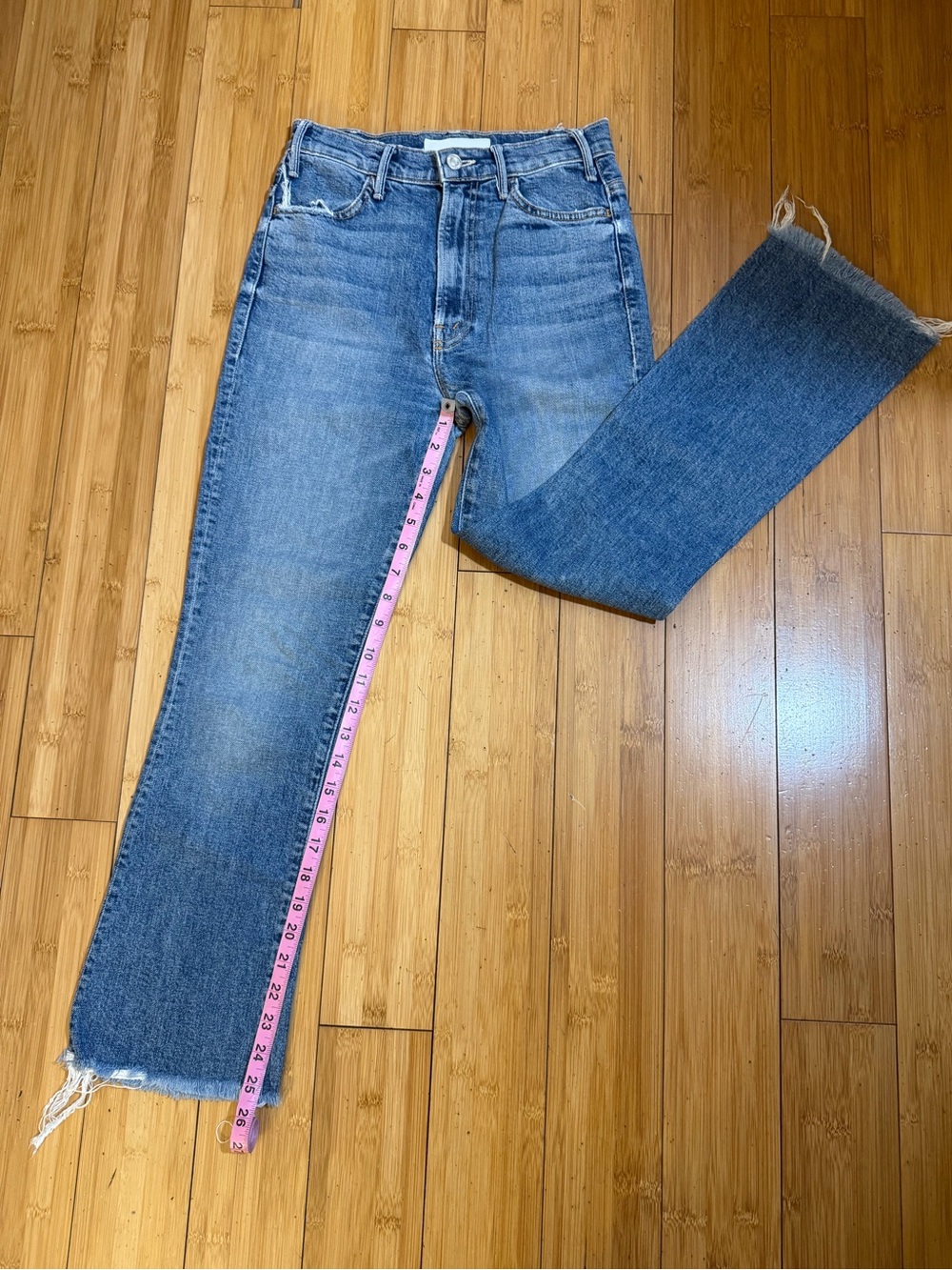 MOTHER SUPERIOR The Hustler Ankle Fray Jeans Size 25 - Picture 15 of 16